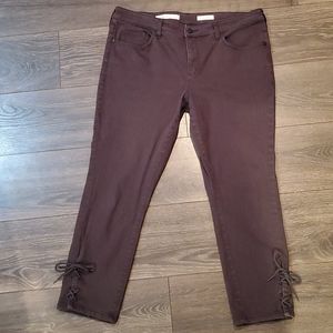 ❤ANTHROPOLOGIE PILCRO/LETTERPRESS LACE ANKLE JEANS